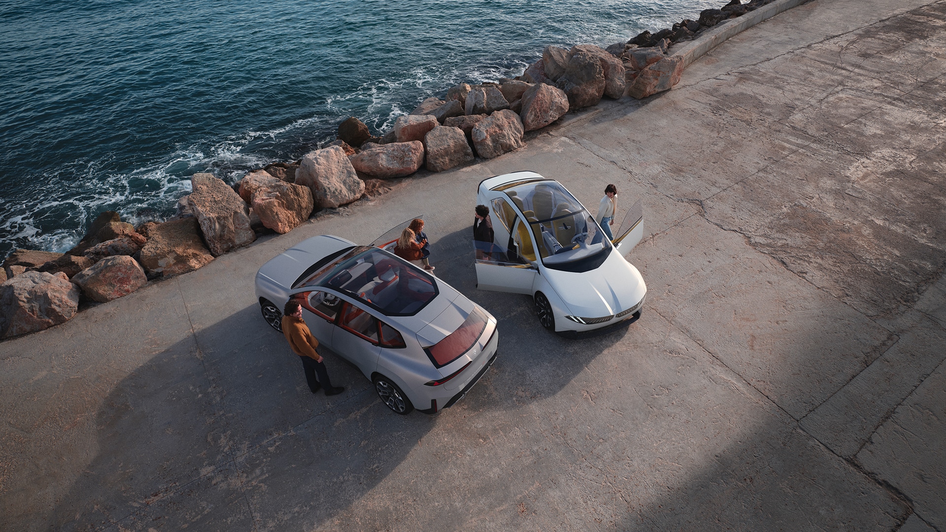 The Neue Klasse vehicle family: precise lines and expansive surfaces are emphasised by colours that radiate modernity and optimism.