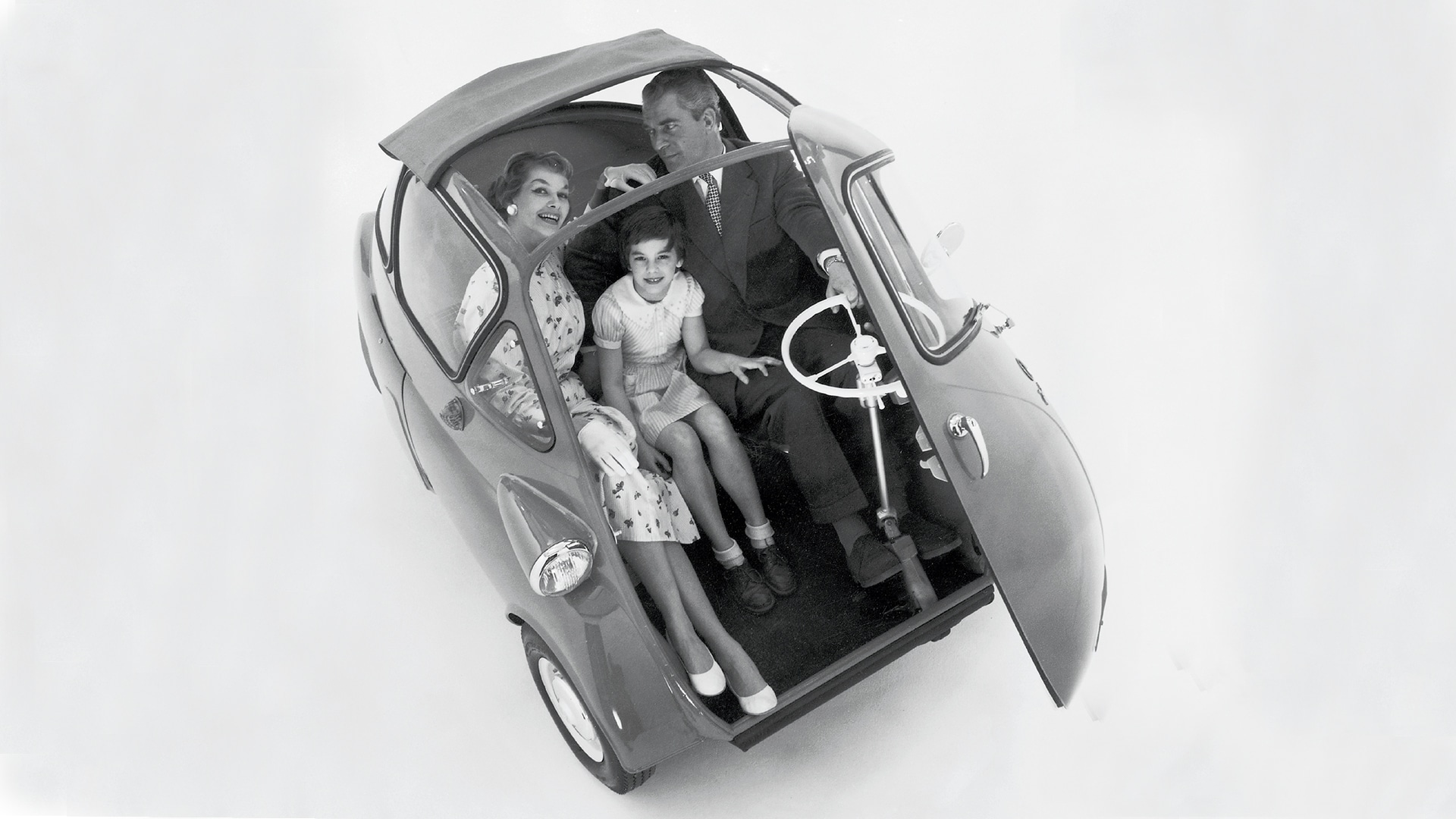 The Isetta was surprisingly spacious and could hold the entire family in a pinch.