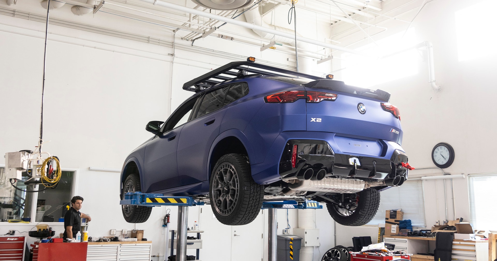 There are also BMW M Performance Parts tow straps, off-road recovery gear, and a protective wrap.